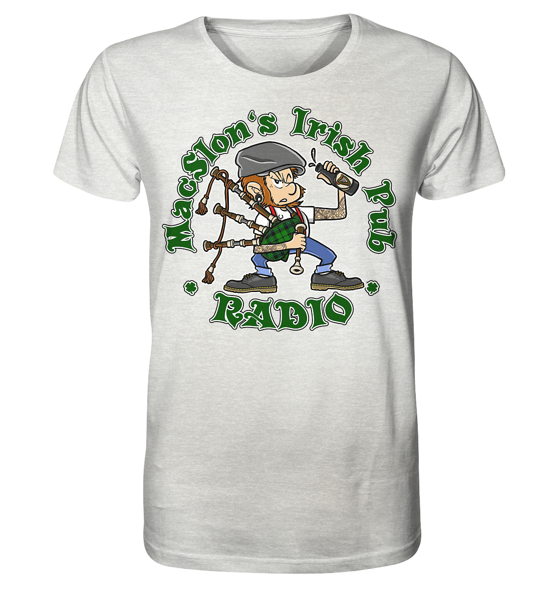 MacSlon's Radio "Classic Logo" - Organic Shirt (meliert)