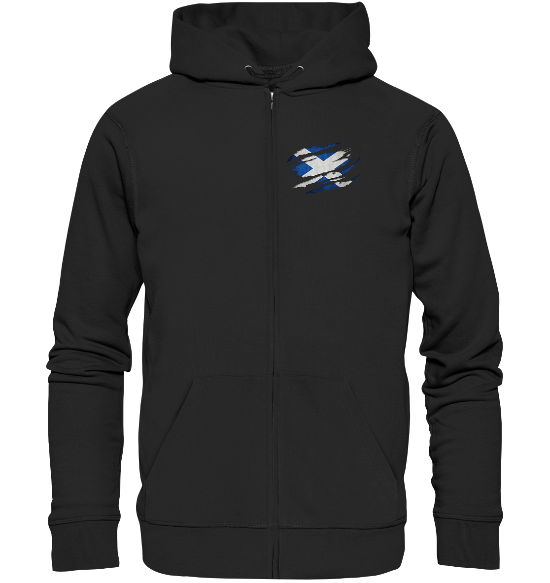 Scotland "Flag Scratch" - Organic Zipper