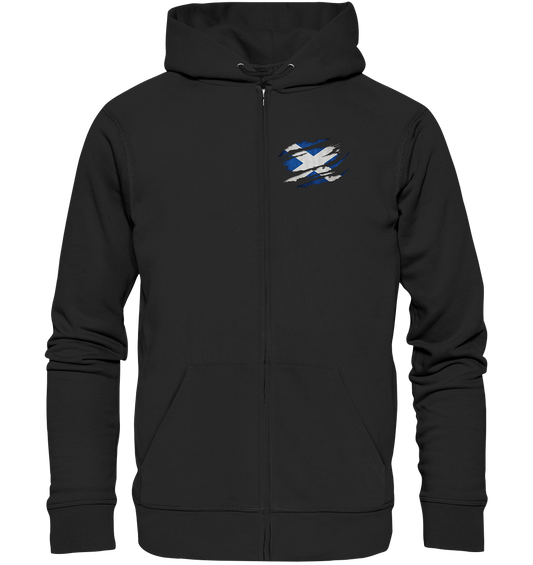 Scotland "Flag Scratch" - Organic Zipper