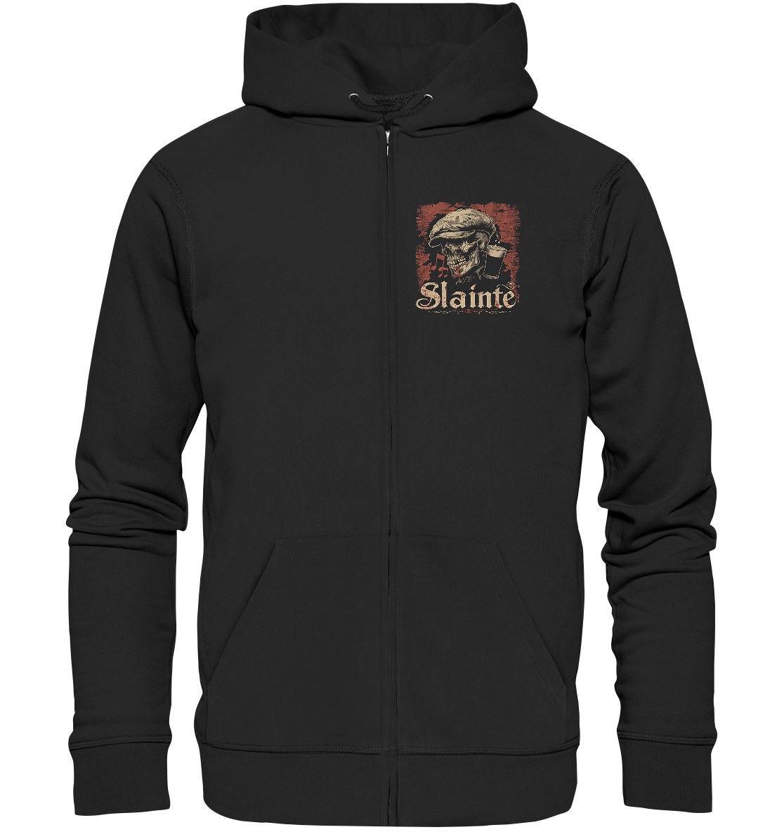 Slainte "Flatcap-Skull II" - Organic Zipper