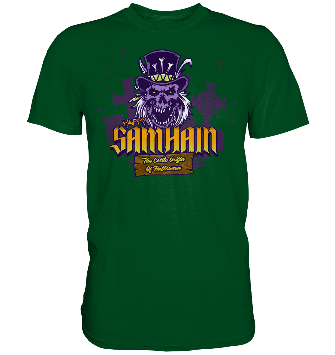 Happy Samhain "The Celtic Origin Of Halloween" - Premium Shirt