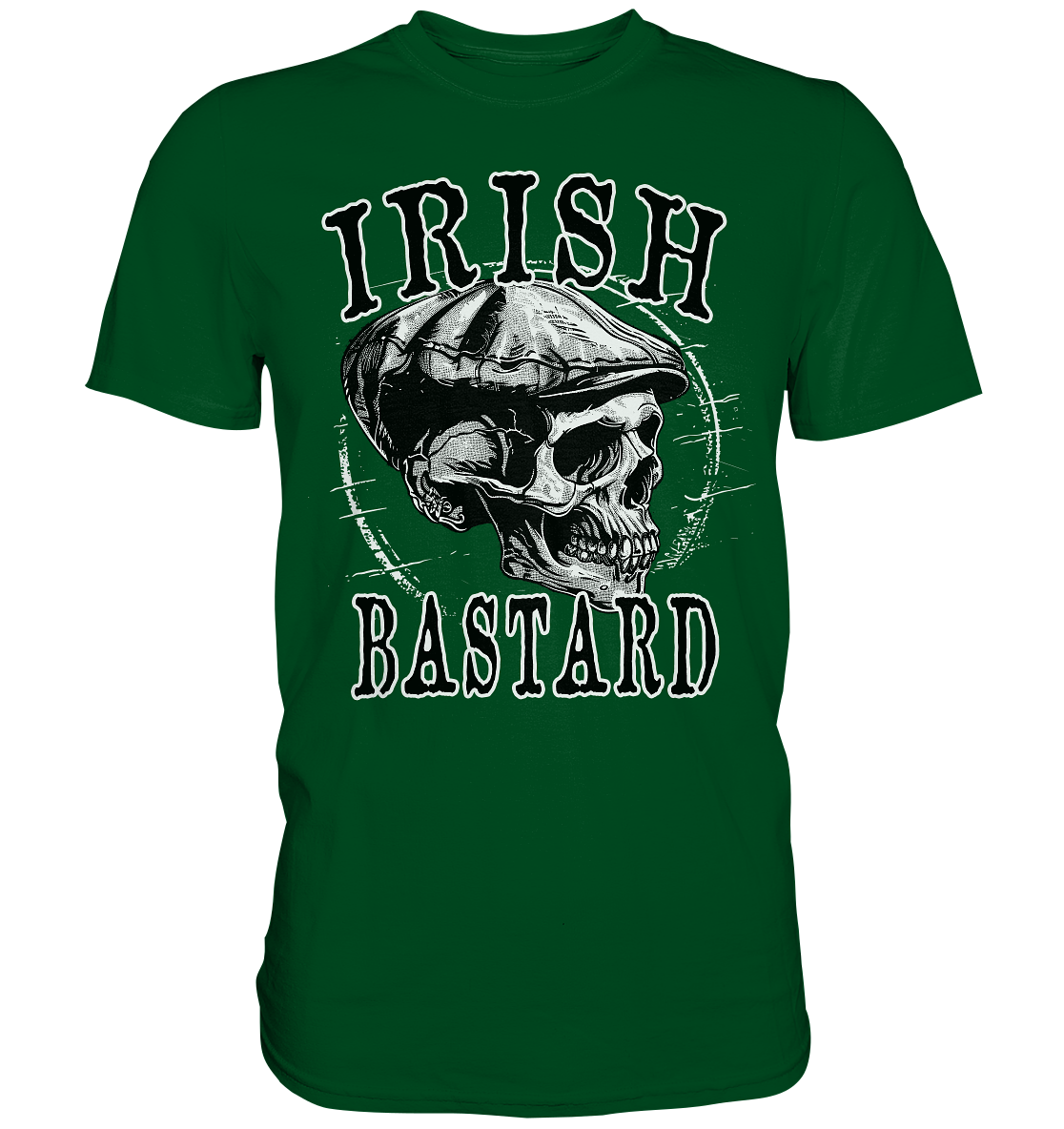 Irish Bastard "Flatcap-Skull II" - Premium Shirt