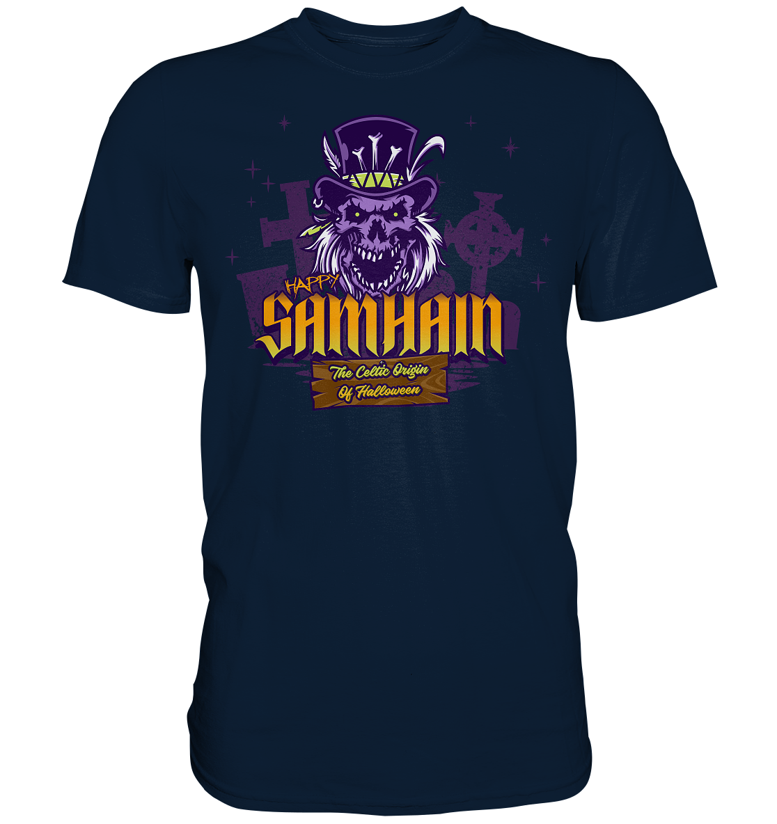 Happy Samhain "The Celtic Origin Of Halloween" - Premium Shirt