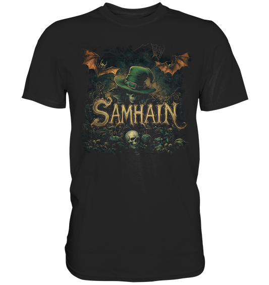 Samhain "Bats & Skulls II" - Premium Shirt