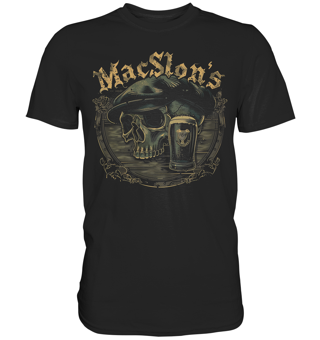 MacSlon's "Flatcap-Skull III"  - Premium Shirt