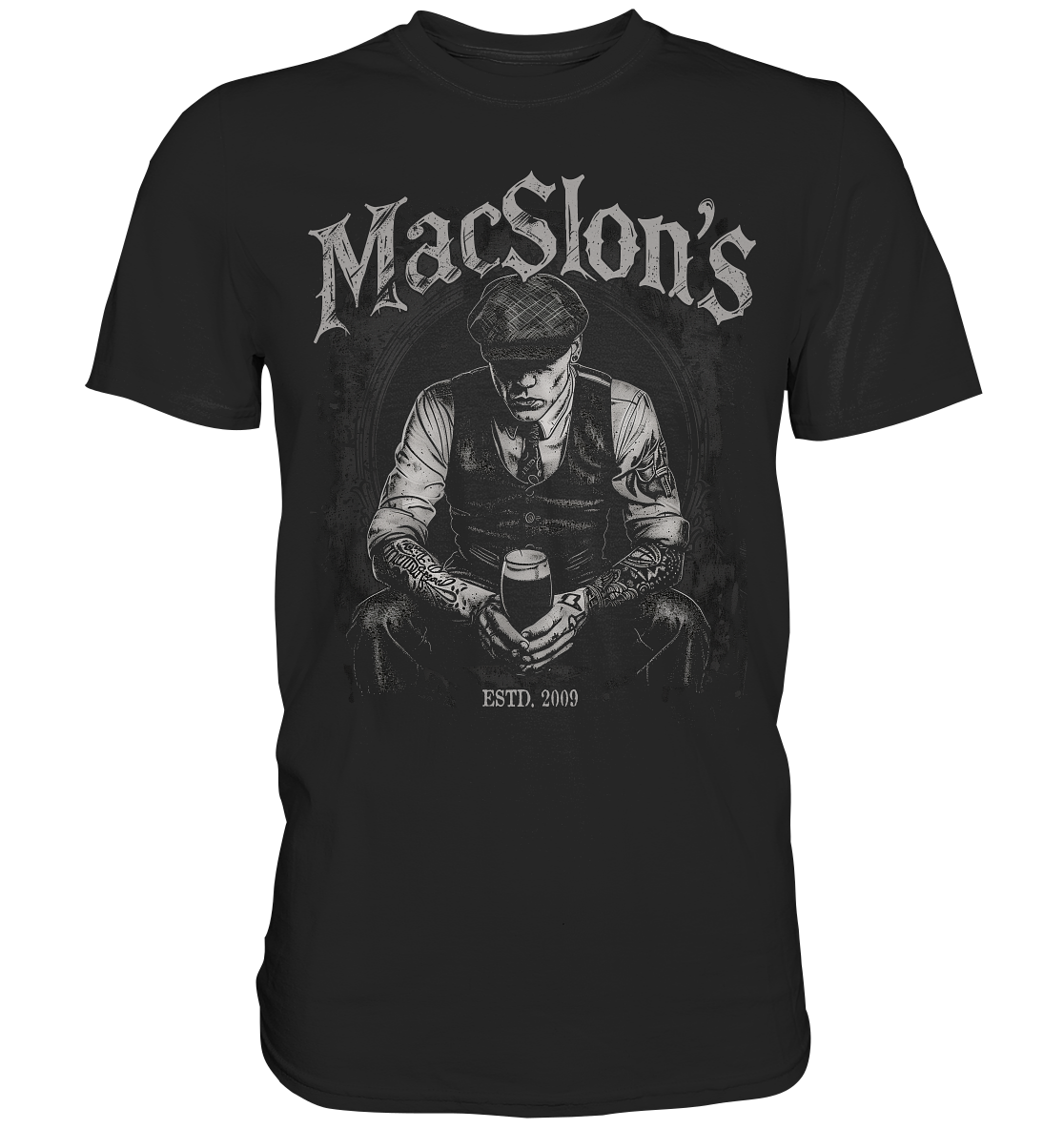 MacSlon's "Estd. 2009 / Drinking Guy I" - Premium Shirt