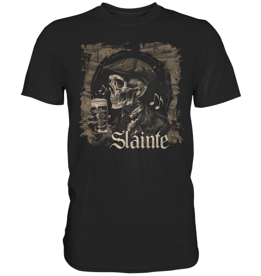 Sláinte "Flatcap-Skull III" - Premium Shirt