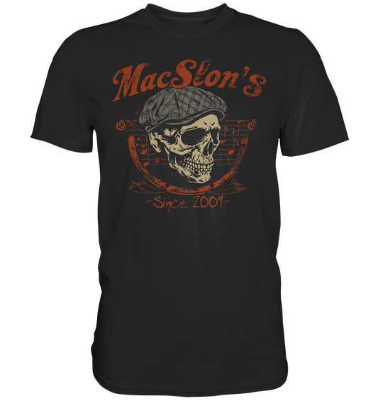 MacSlon's "Since 2009 / Flatcap-Skull I" - Premium Shirt