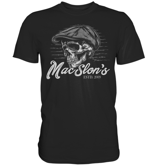 MacSlon's "Estd. 2009 / Flatcap-Skull III" - Premium Shirt