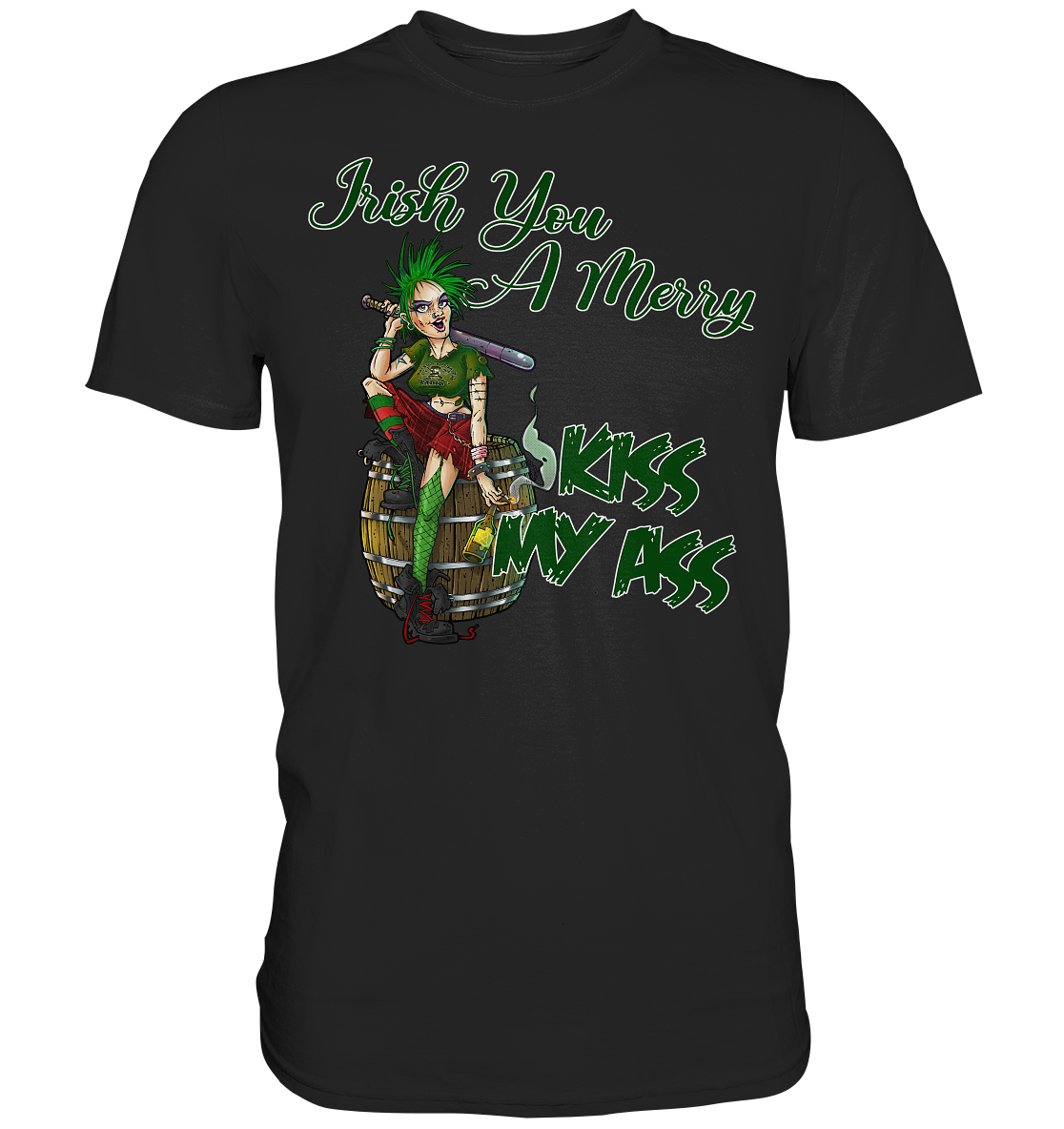 Irish You A Merry "Kiss My Ass" (Christmas) - Premium Shirt