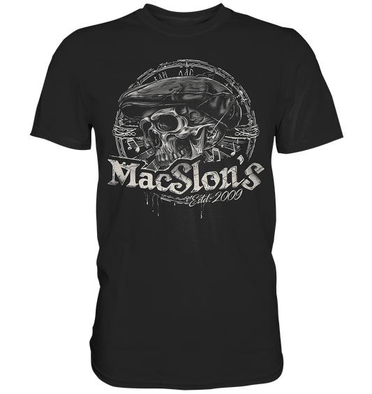 MacSlon's "Estd. 2009 / Flatcap-Skull X"  - Premium Shirt