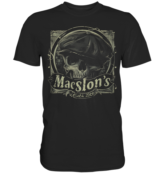 MacSlon's "Estd. 2009 / Flatcap-Skull XI" - Premium Shirt