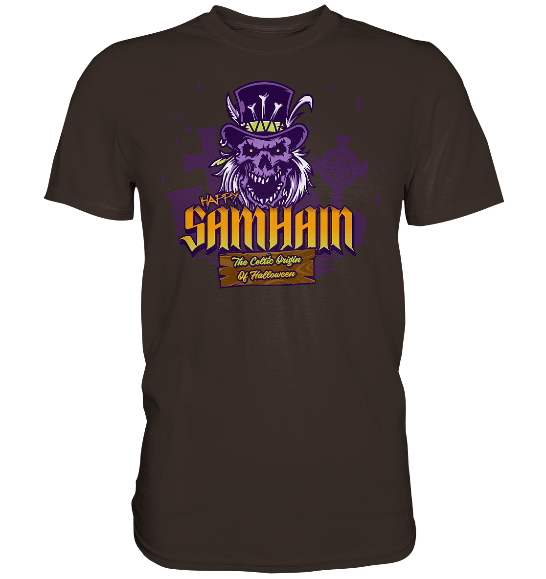 Happy Samhain "The Celtic Origin Of Halloween" - Premium Shirt