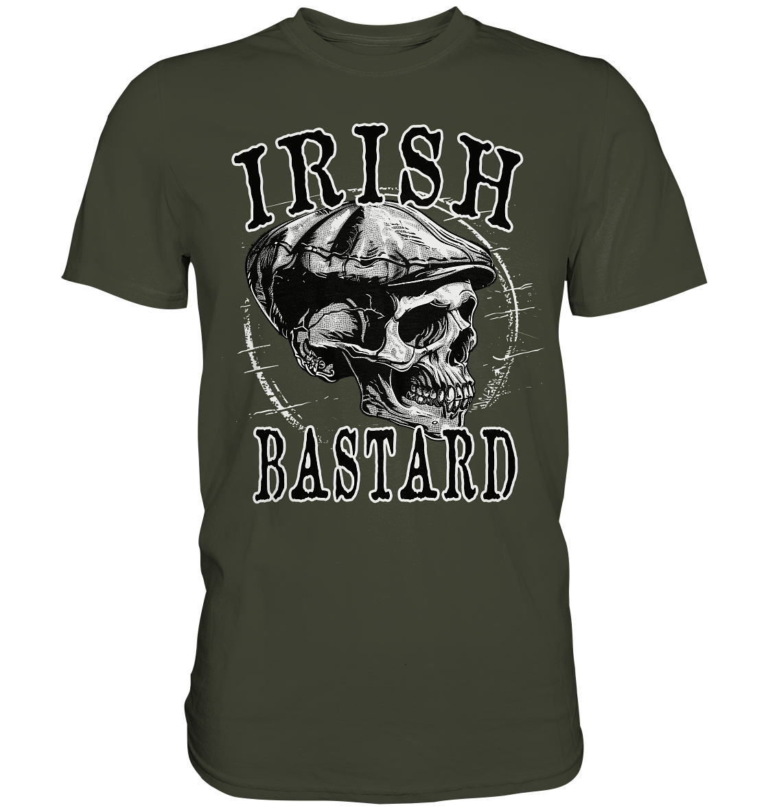 Irish Bastard "Flatcap-Skull II" - Premium Shirt