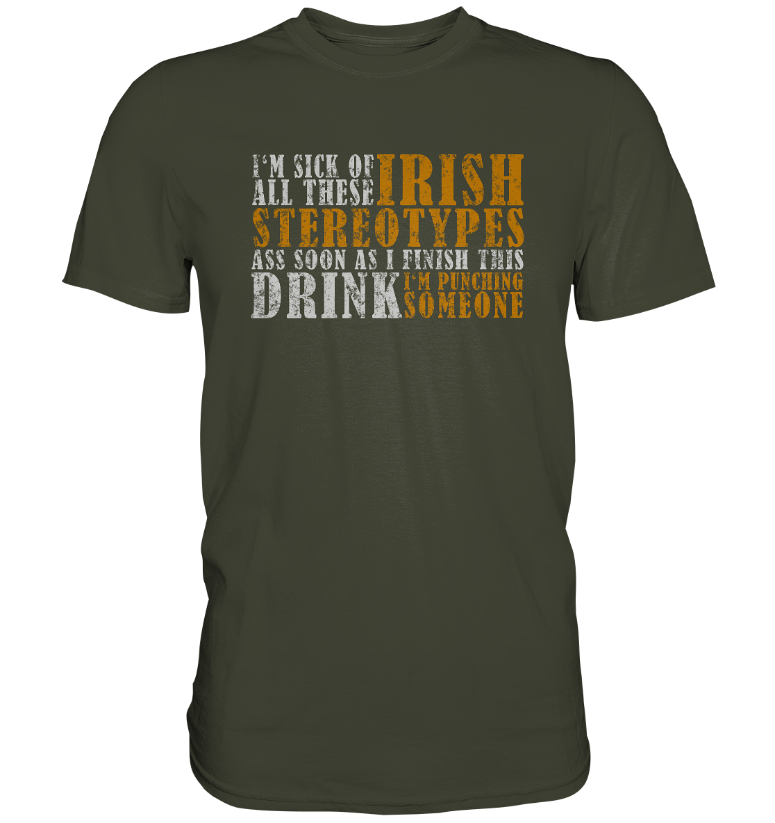 Irish Stereotypes "Punching Someone I" - Premium Shirt