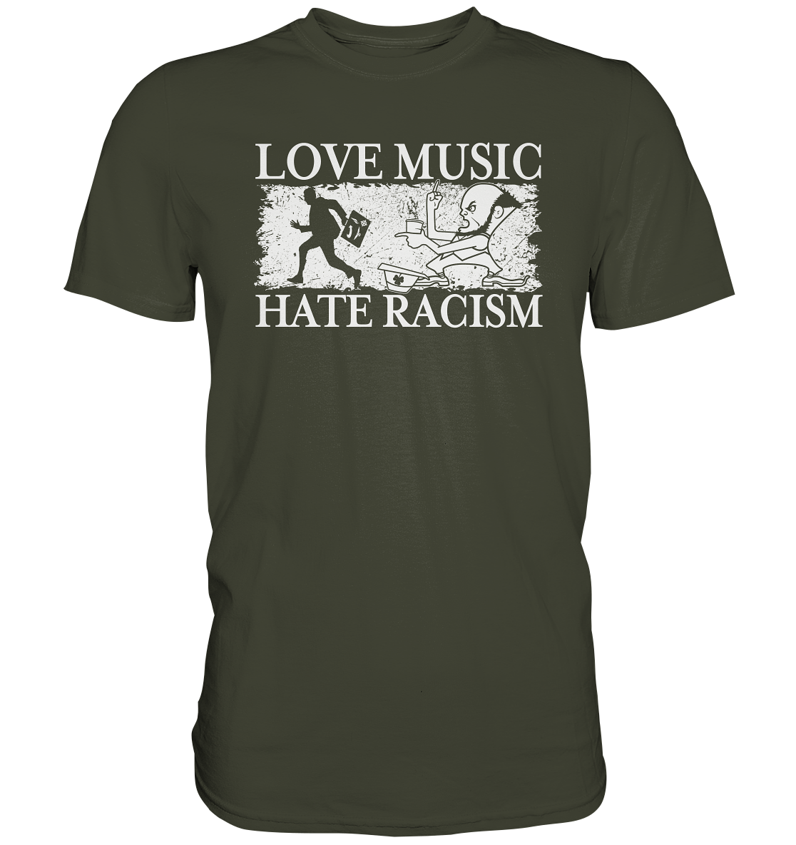 Love Music - Hate Racism - Premium Shirt