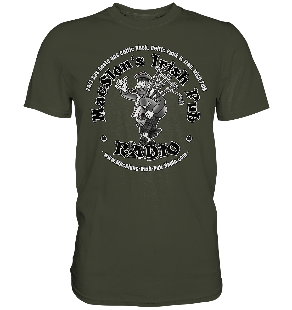 MacSlon's Radio "24/7 - Scotsman Logo" - Premium Shirt