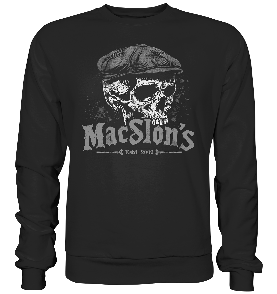 MacSlon's "Estd. 2009 / Flatcap-Skull IV" - Premium Sweatshirt