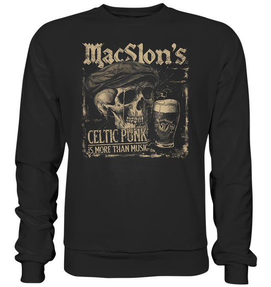 MacSlon's "Celtic Punk Is More Than Music / Flatcap-Skull" - Premium Sweatshirt