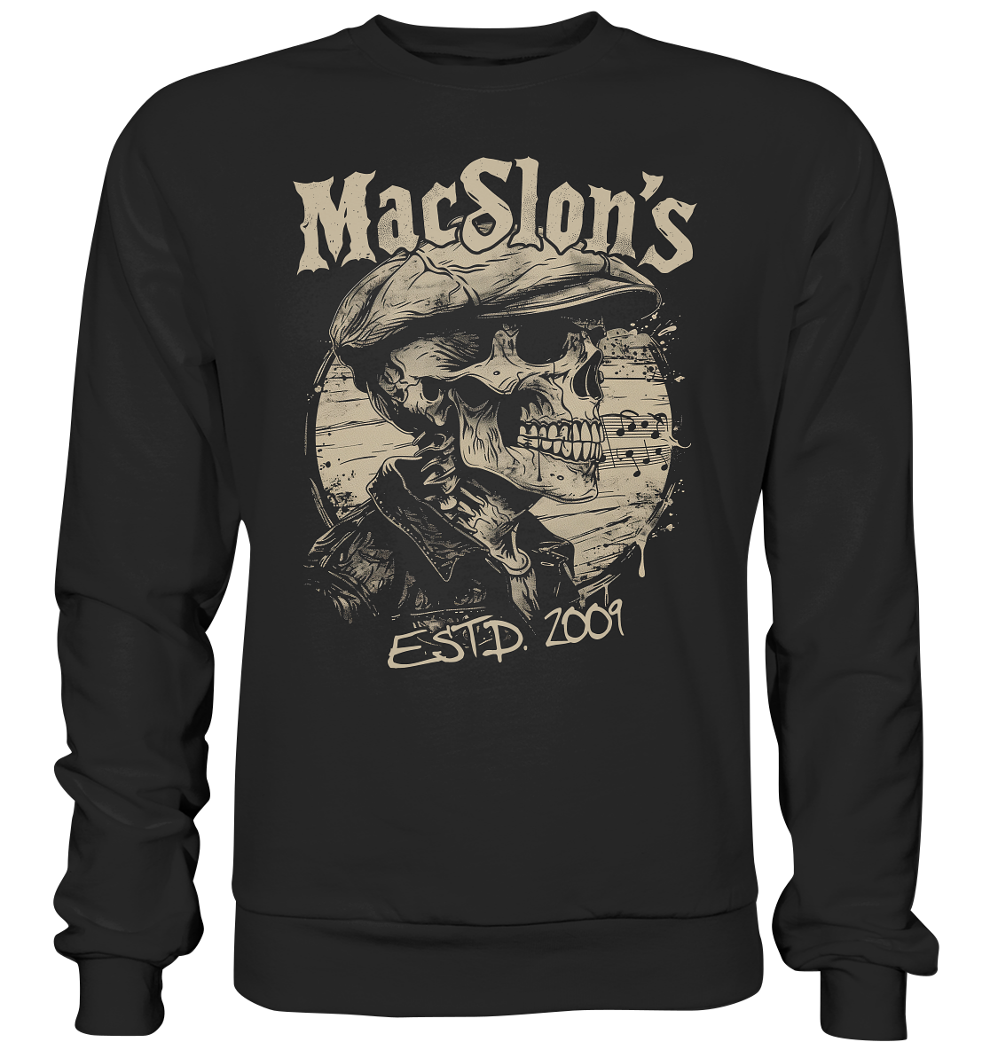 MacSlon's "Estd. 2009 / Flatcap-Skull XIII"  - Premium Sweatshirt