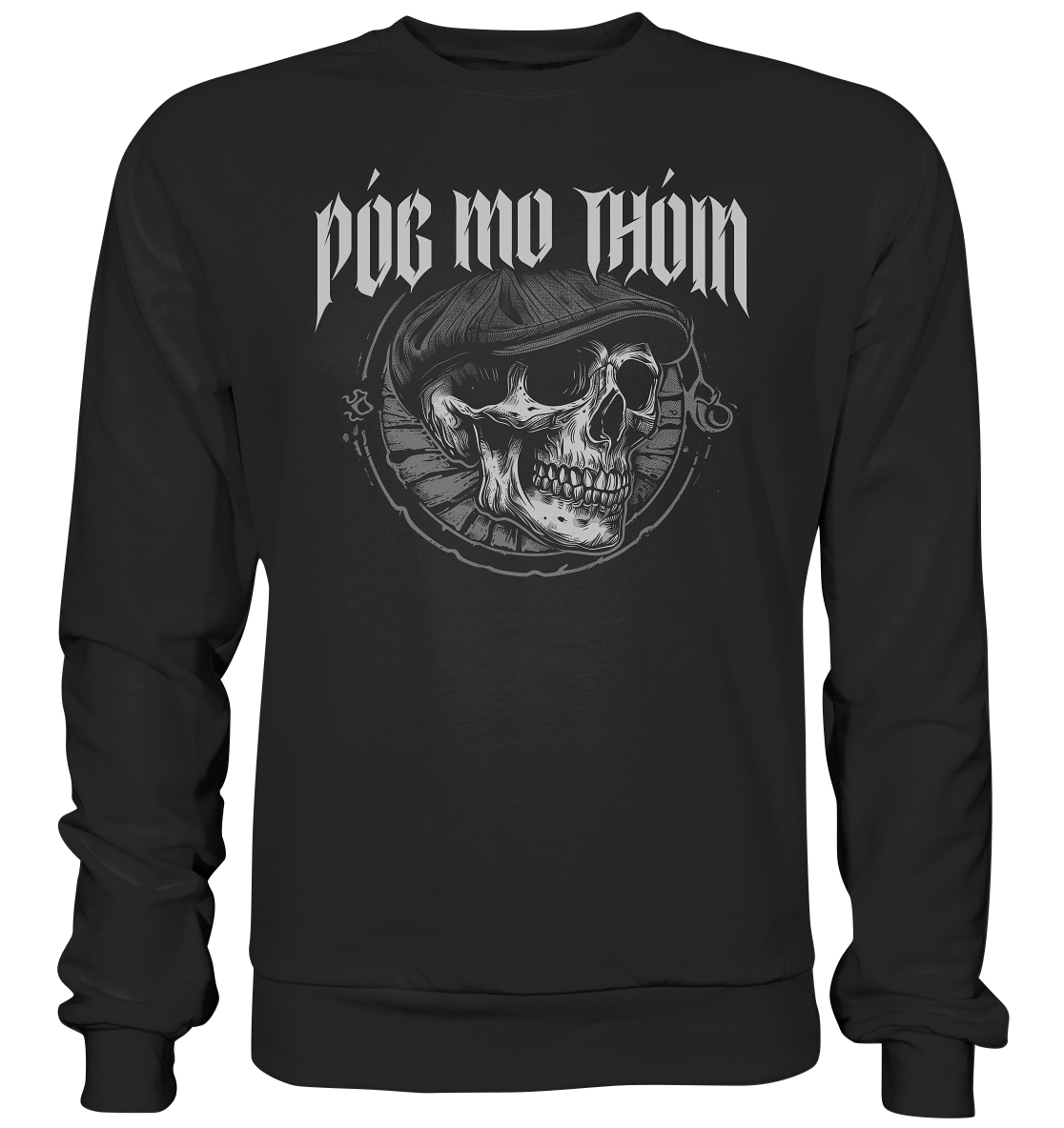 Póg Mo Thóin Streetwear "Flatcap-Skull I" - Premium Sweatshirt