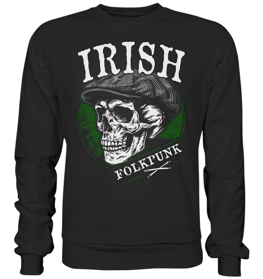 Irish Folkpunk "Flatcap-Skull I" - Premium Sweatshirt