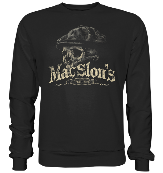 MacSlon's "Estd. 2009 / Flatcap-Skull XII" - Premium Sweatshirt