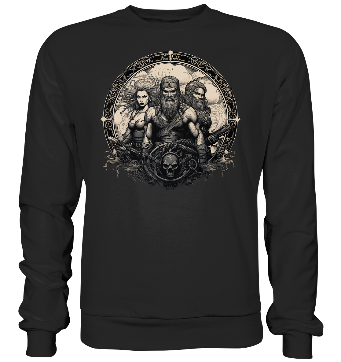 Celtic Warrior "Group / Skull"  - Premium Sweatshirt