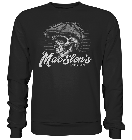 MacSlon's "Estd. 2009 / Flatcap-Skull III" - Premium Sweatshirt