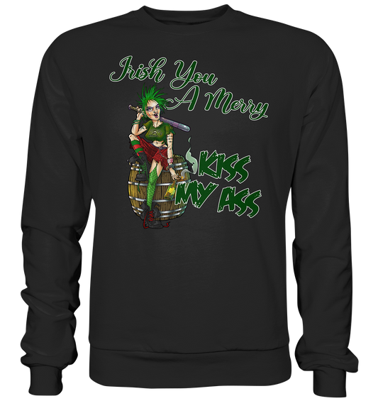 Irish You A Merry "Kiss My Ass" (Christmas) - Premium Sweatshirt