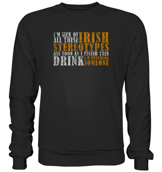 Irish Stereotypes "Punching Someone I" - Premium Sweatshirt