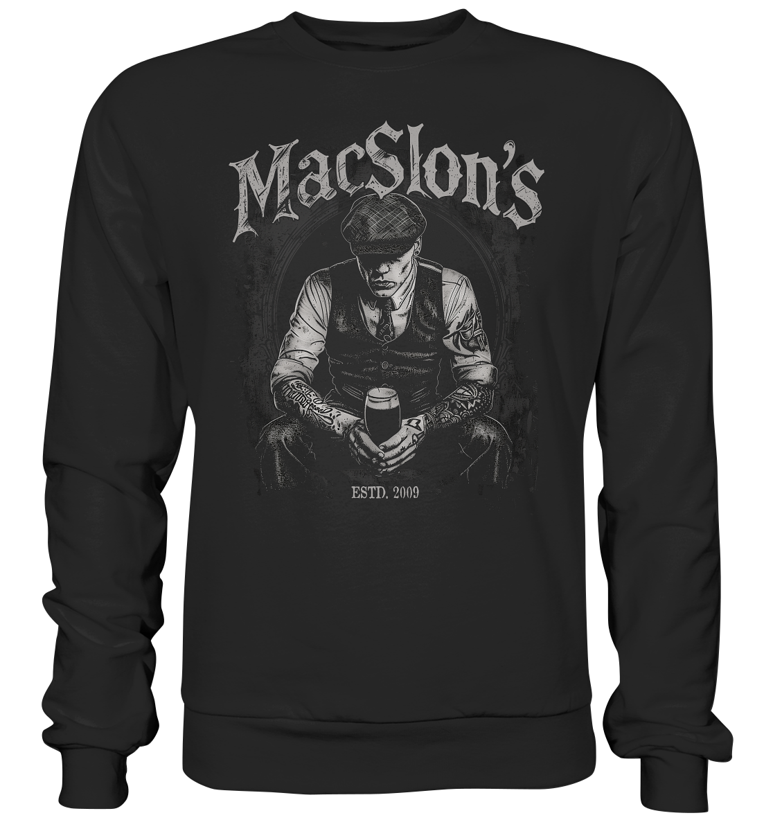 MacSlon's "Estd. 2009 / Drinking Guy I" - Premium Sweatshirt