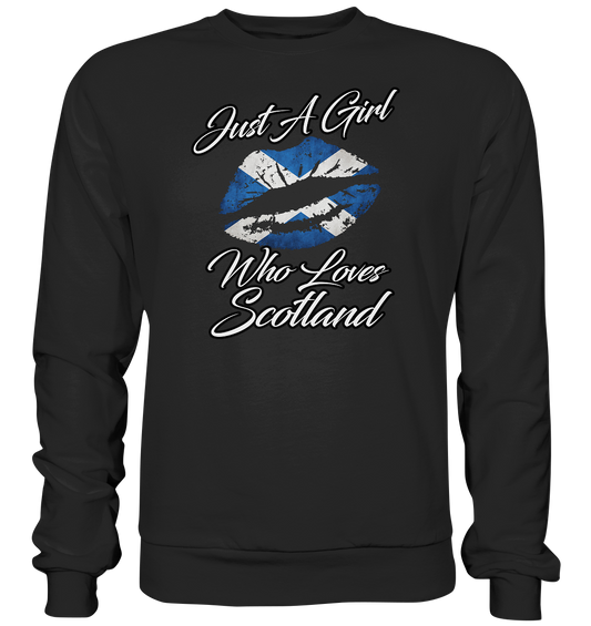 Just a Girl Who Loves Scotland - Premium Sweatshirt