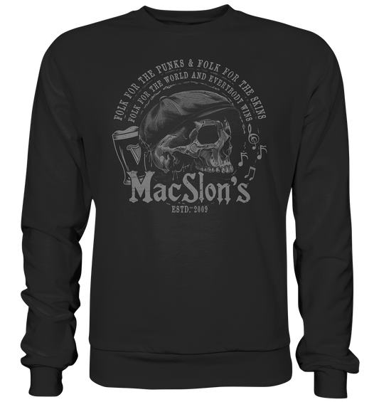 MacSlon's "Folk For The World / Flatcap-Skull" - Premium Sweatshirt