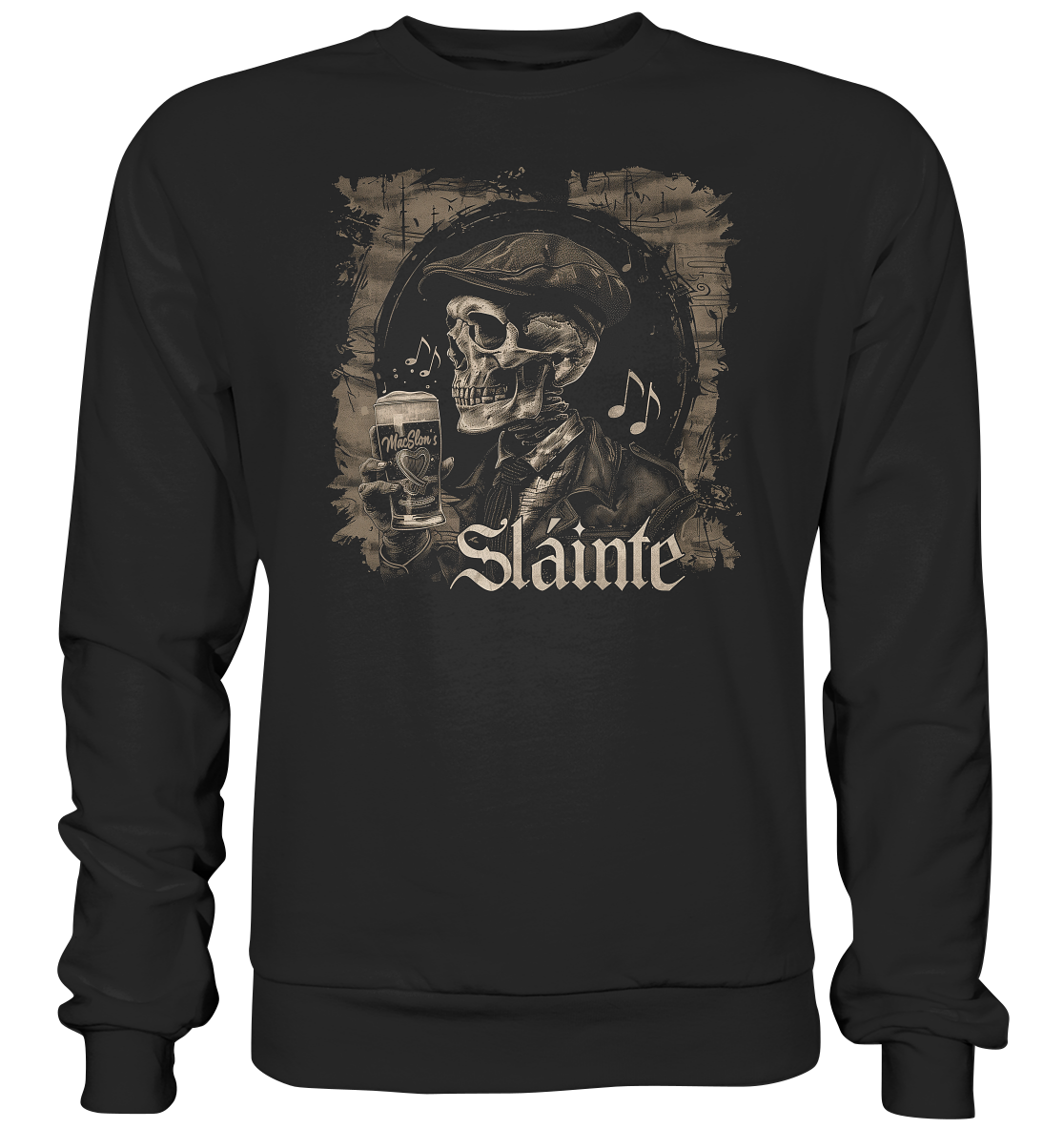 Sláinte "Flatcap-Skull III" - Premium Sweatshirt