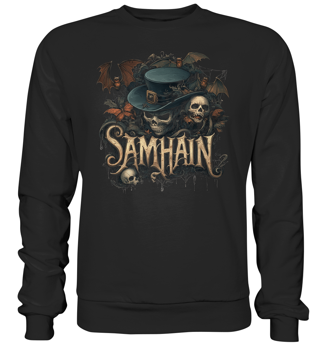 Samhain "Bats & Skulls I" - Premium Sweatshirt