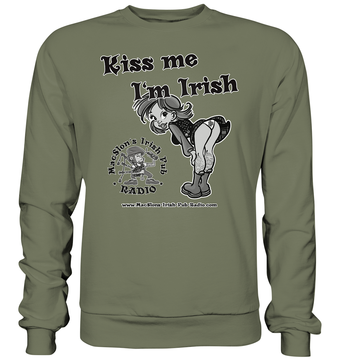 MacSlon's Irish Pub Radio "Kiss Me I'm Irish I"  - Premium Sweatshirt