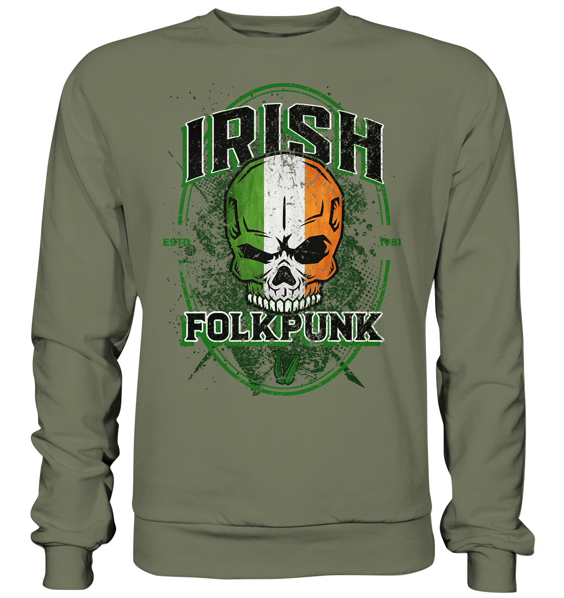 Irish Folkpunk "Skull" - Premium Sweatshirt