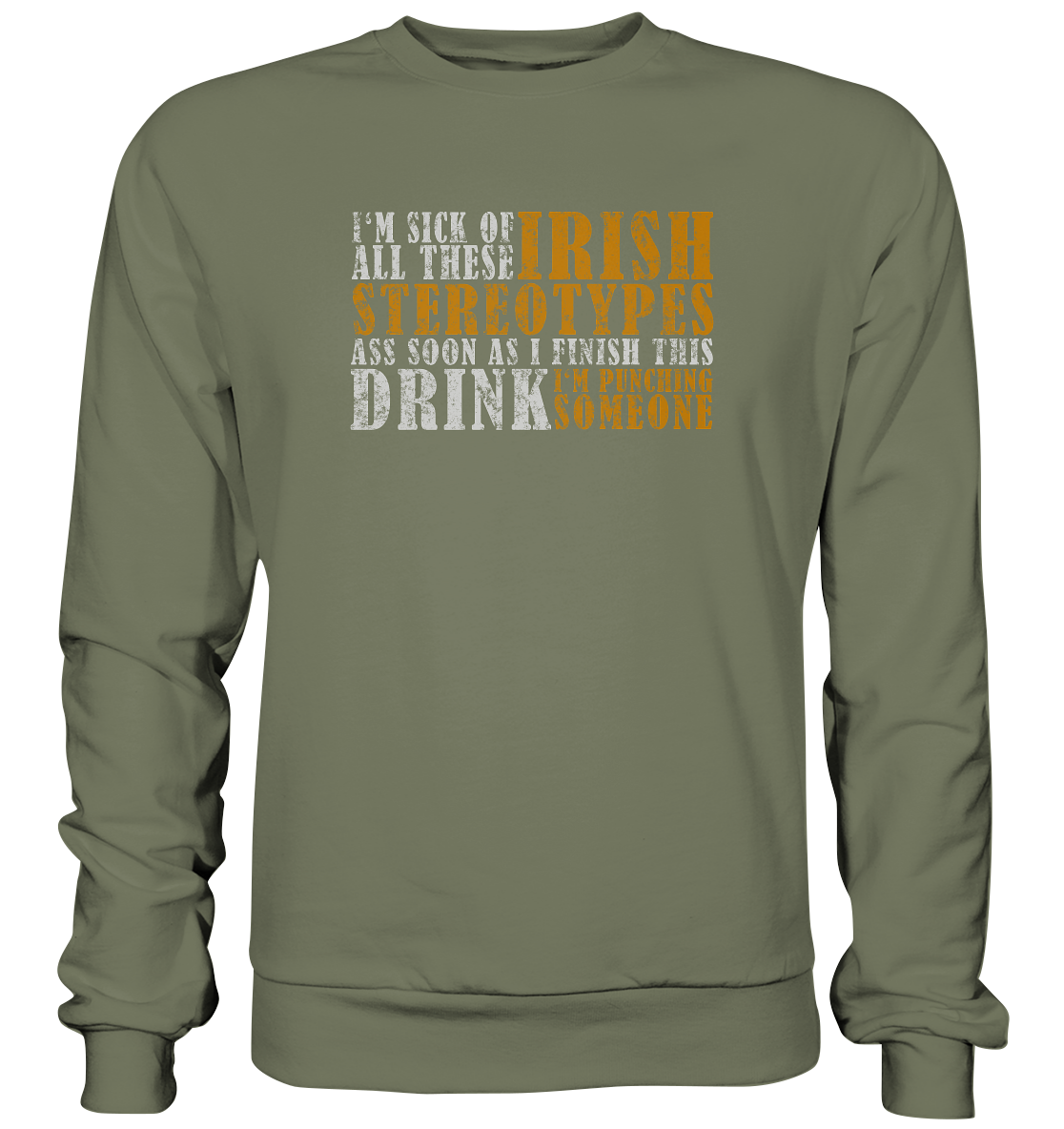 Irish Stereotypes "Punching Someone I" - Premium Sweatshirt