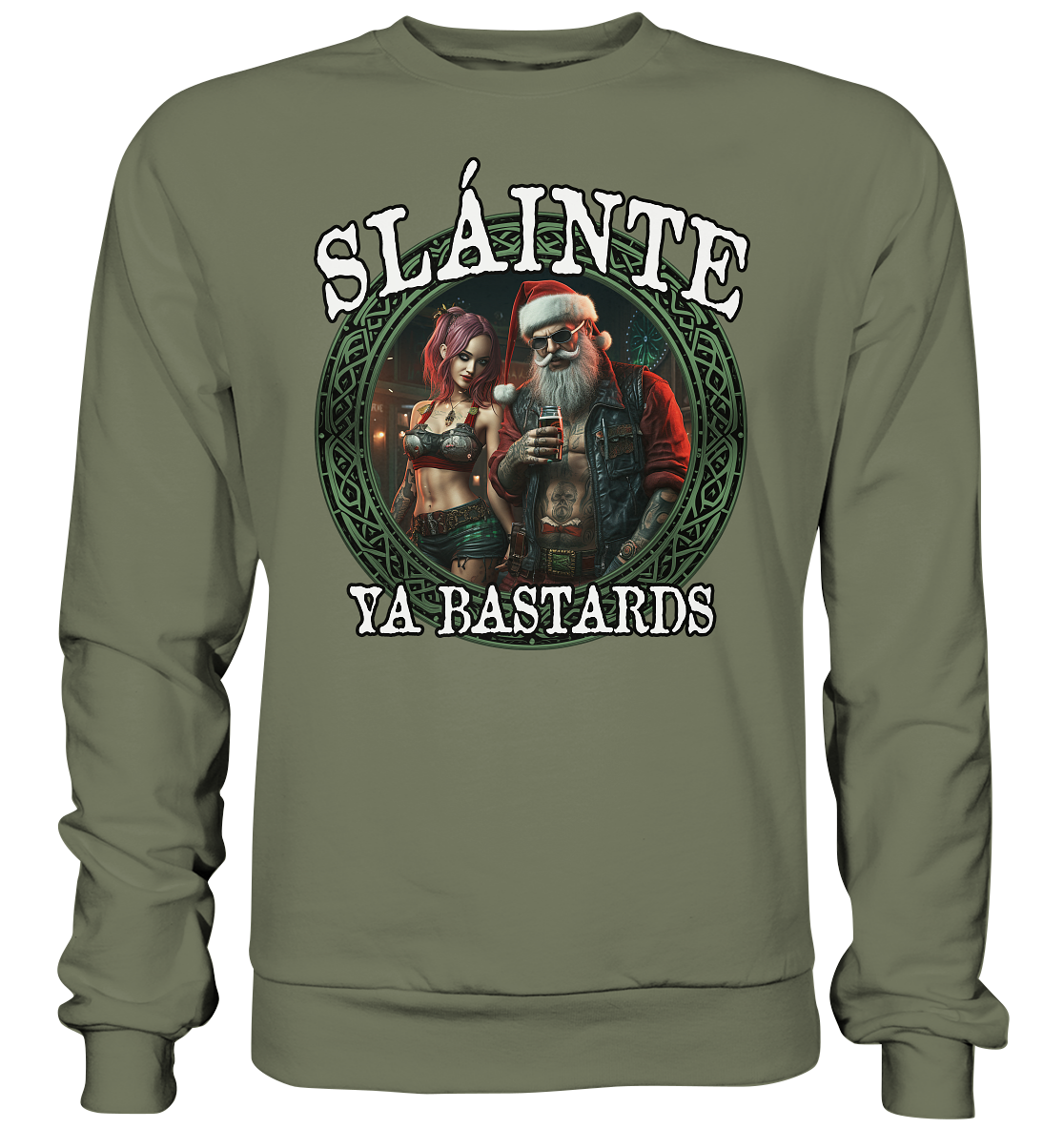 Sláinte Ya Bastards "Santa and his Elf"  - Premium Sweatshirt