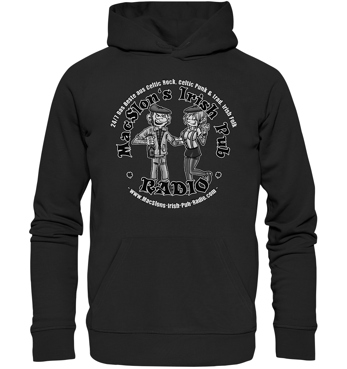 MacSlon's Radio "24/7 - Punk Couple" - Premium Unisex Hoodie