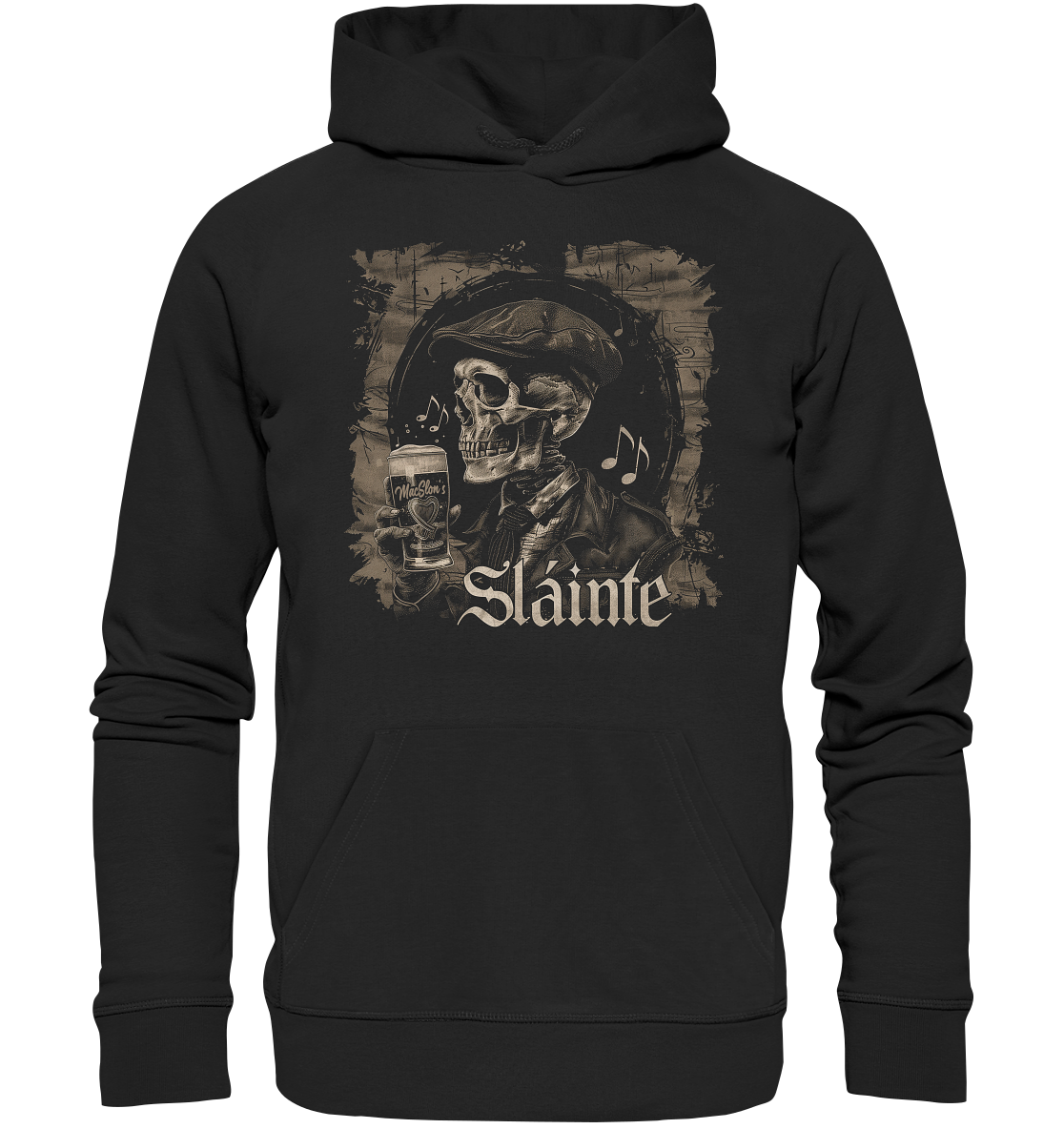 Sláinte "Flatcap-Skull III" - Premium Unisex Hoodie