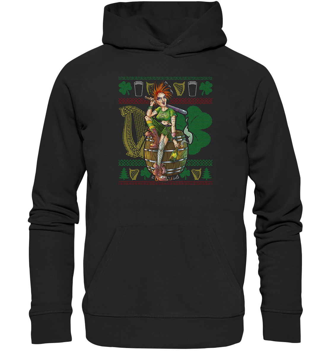 Irish Punk Girl (Christmas) - Premium Unisex Hoodie