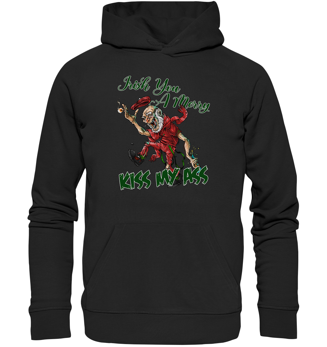 Irish You A Merry "Kiss My Ass" (Christmas) - Premium Unisex Hoodie