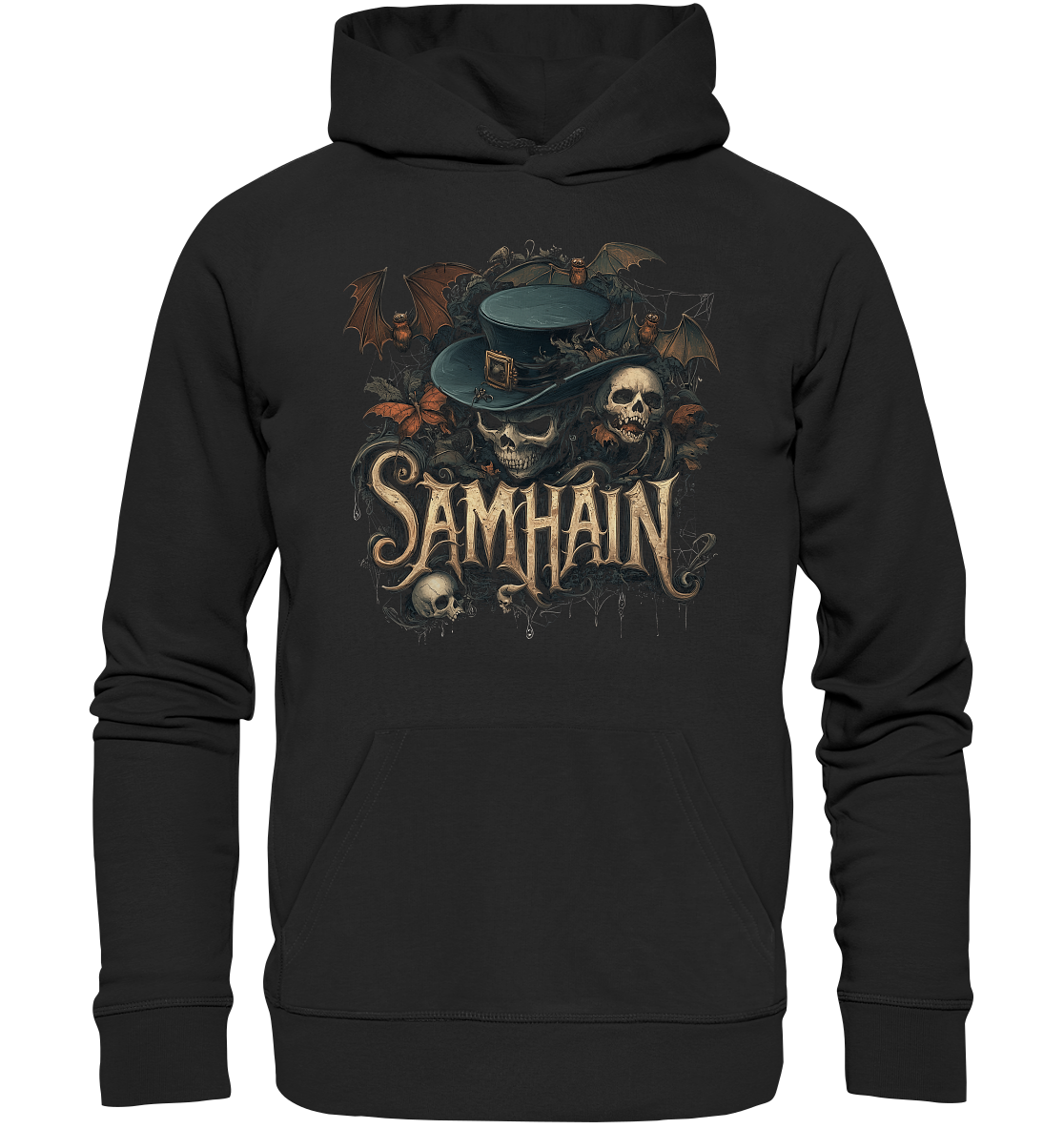 Samhain "Bats & Skulls I" - Premium Unisex Hoodie