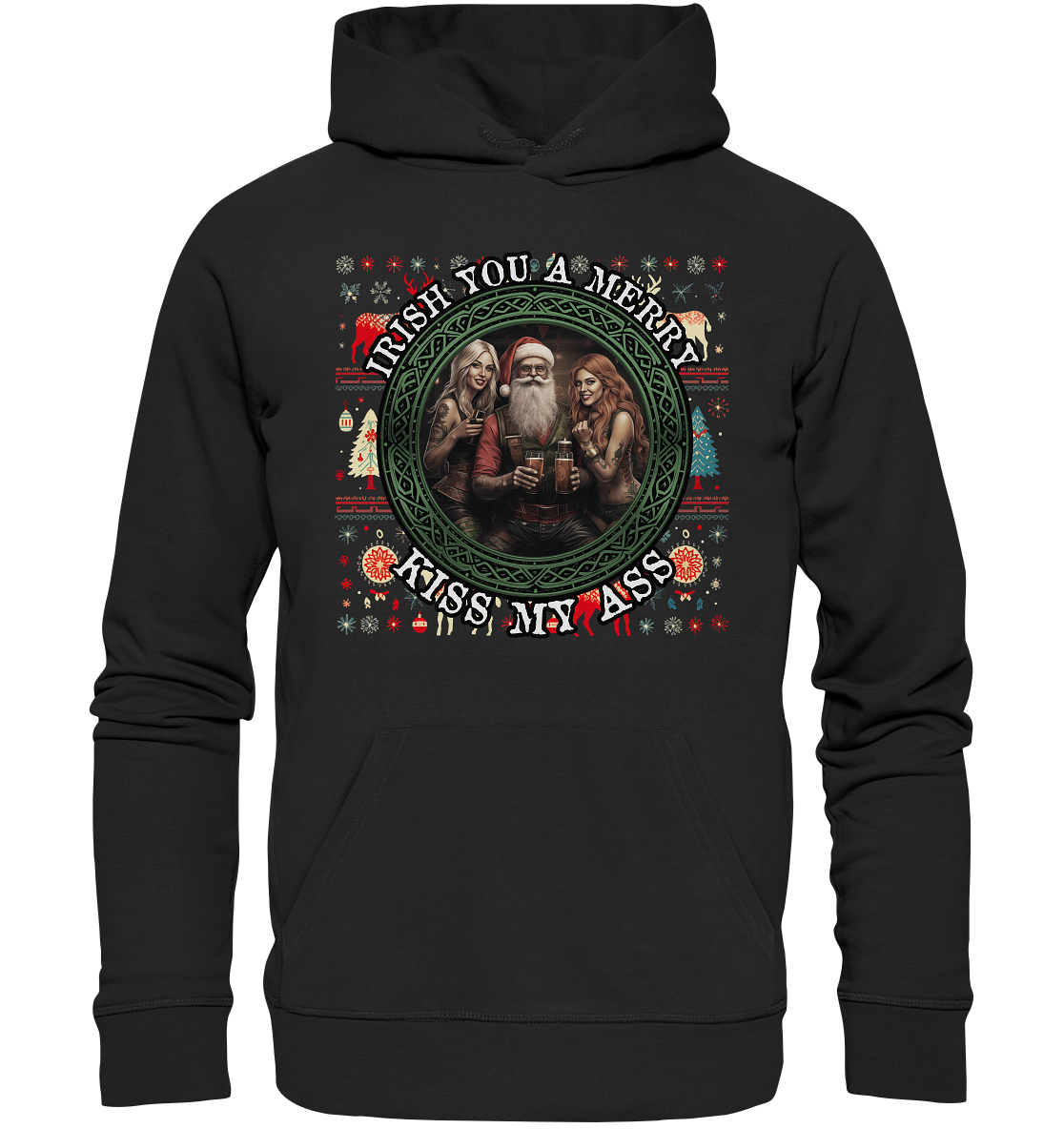 Irish You A Merry... "Santa, Girls & Beer "  - Premium Unisex Hoodie