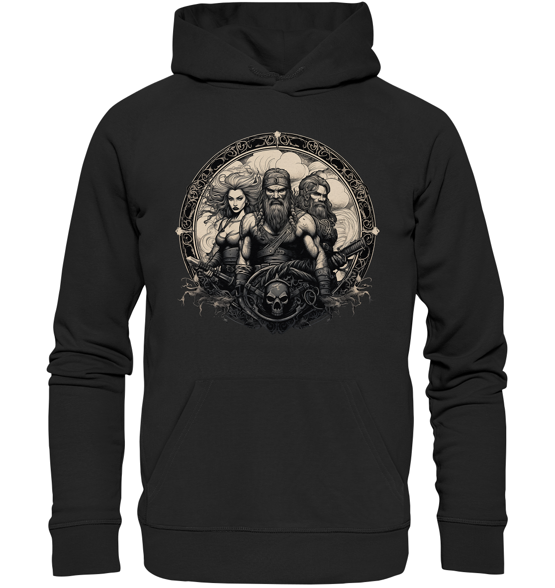 Celtic Warrior "Group / Skull"  - Premium Unisex Hoodie