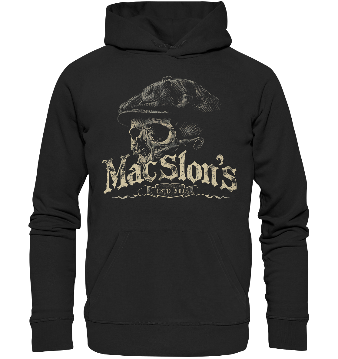 MacSlon's "Estd. 2009 / Flatcap-Skull XII" - Premium Unisex Hoodie