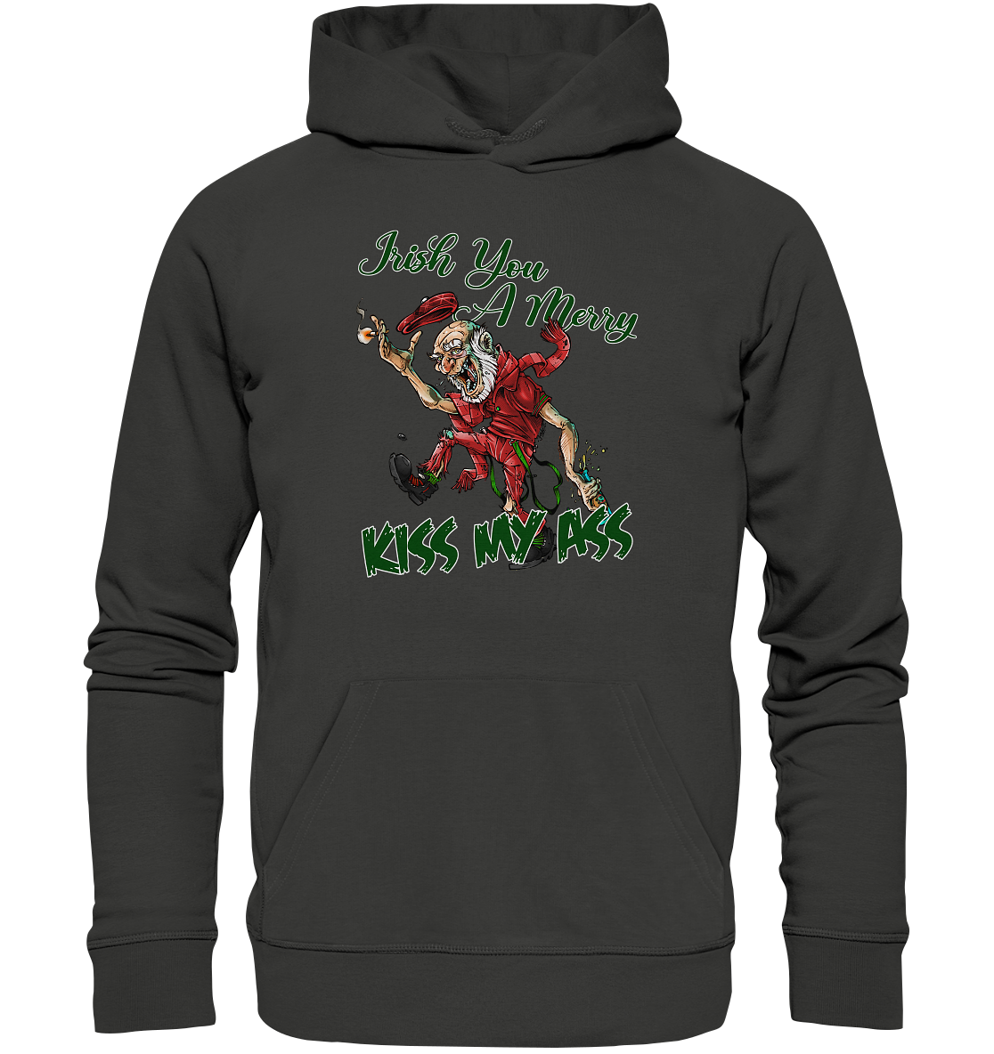 Irish You A Merry "Kiss My Ass" (Christmas) - Premium Unisex Hoodie