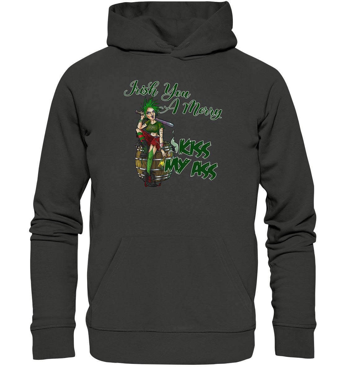 Irish You A Merry "Kiss My Ass" (Christmas) - Premium Unisex Hoodie